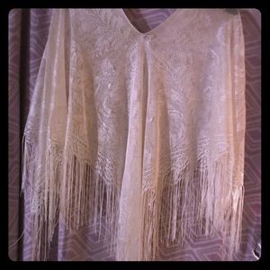 Lace scarf top